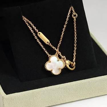 שרשרת תליון זהב שרשרת תלתן שרשרת תלתן זהב